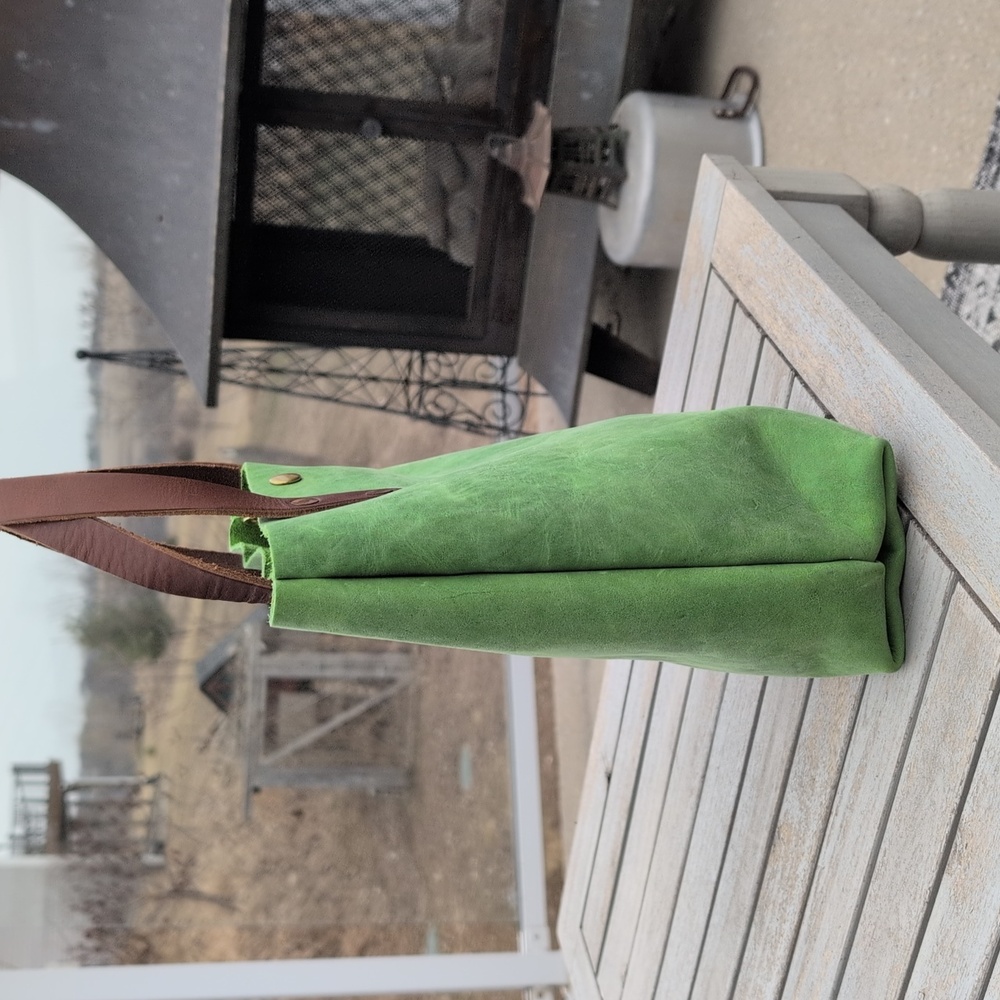 KMM & CO Mini Leather Tote Bag Fern - Picture 3 of 13